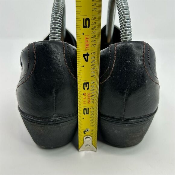 Clarks Women's Unstructured Black Leather Slip-On Loafers Size 10M Casual - Picture 7 of 12